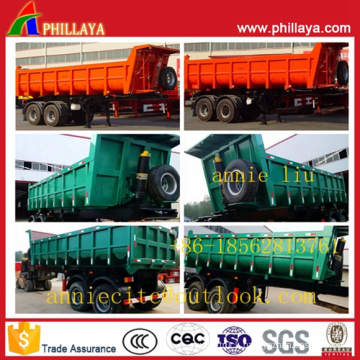 2 Axles Dump Semi Trailer Truck with Air Suspension Trailers